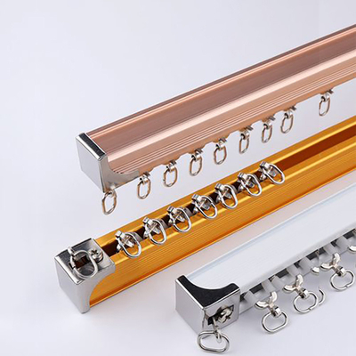 Trilhas de cortina motorizadas básicas com tamanho de 3,5 × 5 × 5,5 × 5 cm e material de liga de alumínio