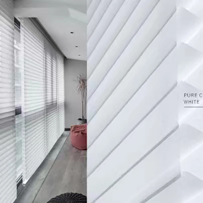 Tecido branco Shangrila e fibra de poliéster O duplo perfeito para estilo de quarto suave