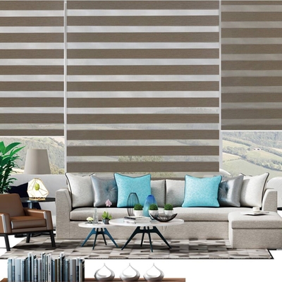 Dia e noite 100% Poliéster Zebra Blind Easy Fix Window Coverings Roller Blinds