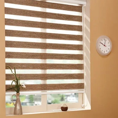 Dia e noite 100% Poliéster Zebra Blind Easy Fix Window Coverings Roller Blinds