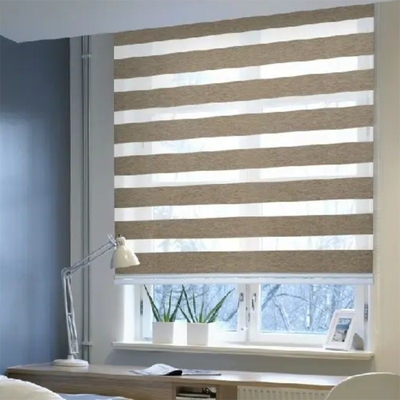 Dia e noite 100% Poliéster Zebra Blind Easy Fix Window Coverings Roller Blinds
