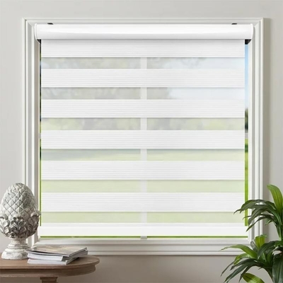 Boa transmissão luminosa Smart Motorized Zebra Roller Blind para sala de estar e escritório