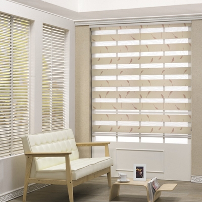Boa transmissão luminosa Smart Motorized Zebra Roller Blind para sala de estar e escritório