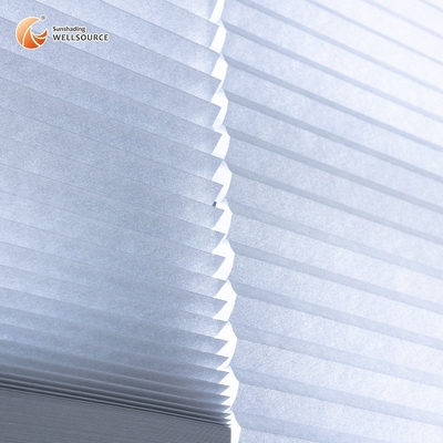 Decoração de casa tradicional Cortinas plissadas personalizadas Tecido com estrutura horizontal