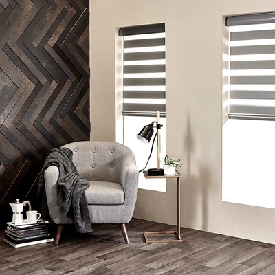 Personalizado Sim Zebra Moderna Blinds para Roller Shade Dia e Noite Blinds de Poliéster