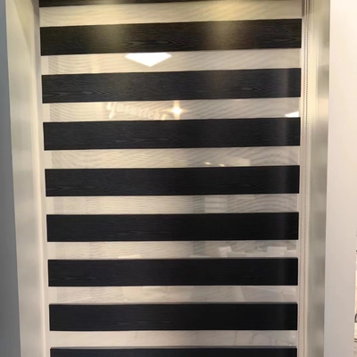 Janela de sombreamento solar elétrico persianas horizontais zebra para excelente desempenho
