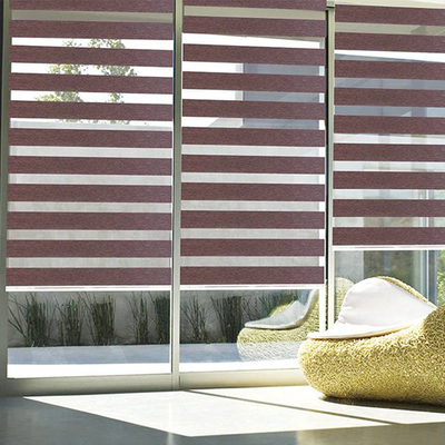 Janela de sombreamento solar elétrico persianas horizontais zebra para excelente desempenho