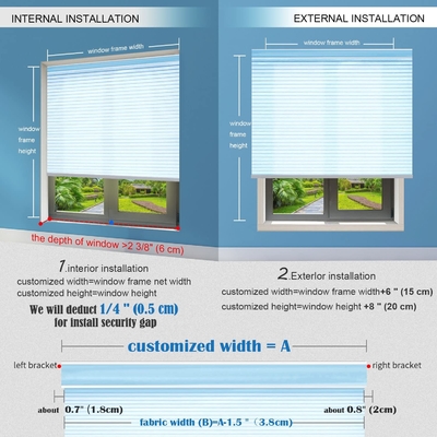 Banheiro personalizado Anti-UV e Isolamento térmico Motorizado Elétrico Shangrila persianas