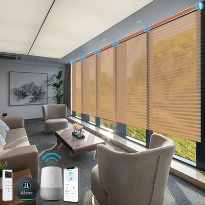 Banheiro personalizado Anti-UV e Isolamento térmico Motorizado Elétrico Shangrila persianas