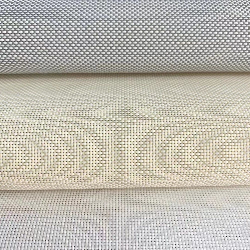 Tecido anti-UV e ecológico de poliéster/fibra de vidro/tesoura de linho para escritórios