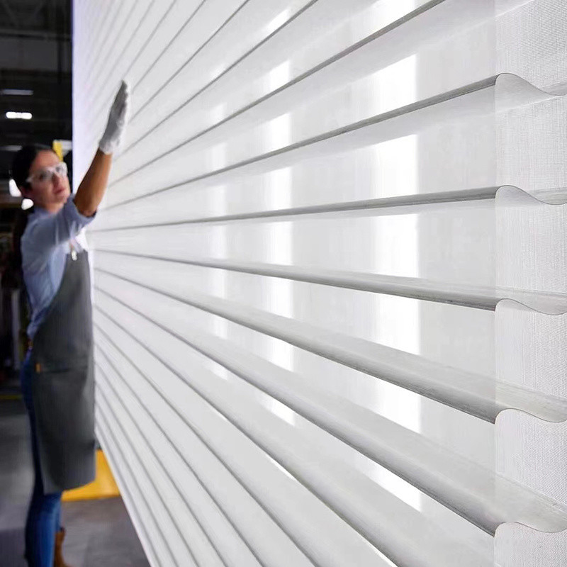 Tecido branco Shangrila e fibra de poliéster O duplo perfeito para estilo de quarto suave
