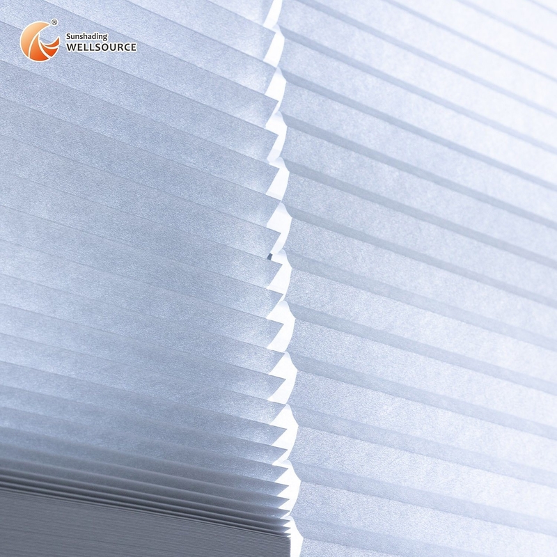 16-20-26-38-45mm Kind Custom Isolado Plissado Blinds Tecido para controle de temperatura